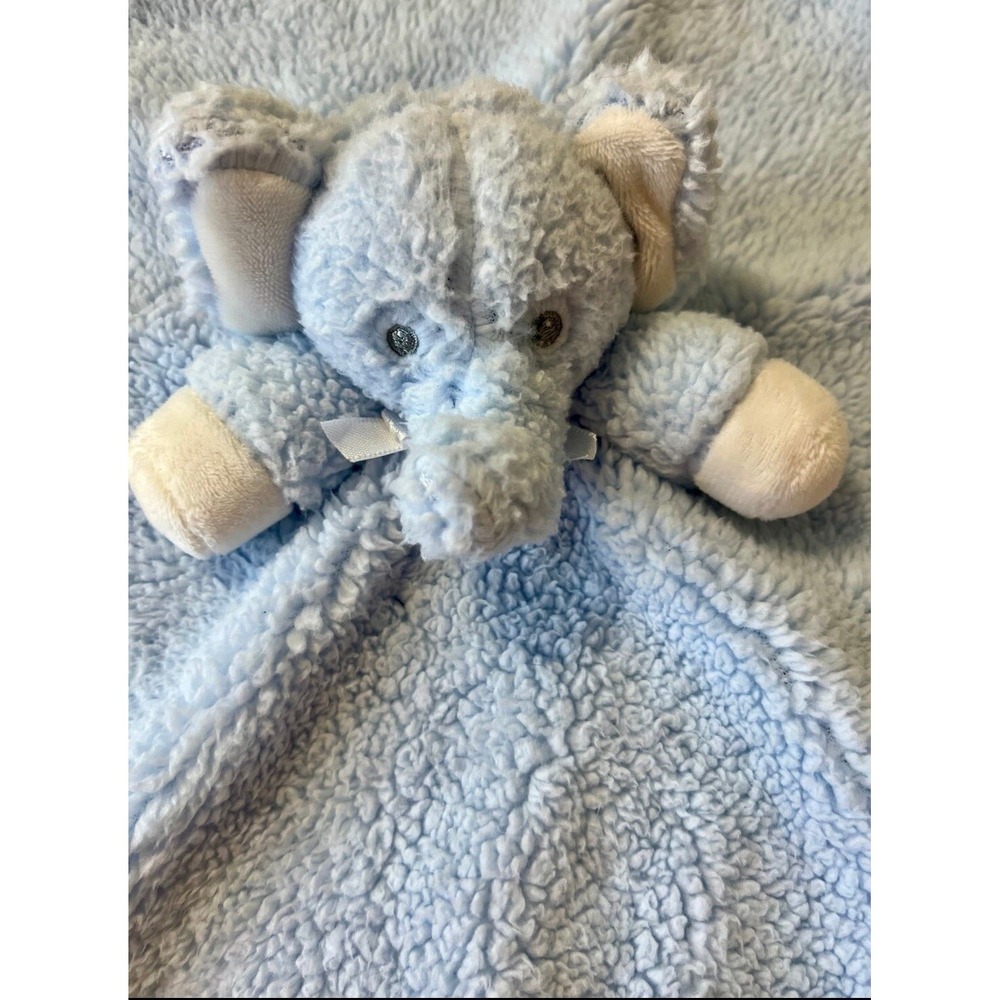 Blankets‎ And Beyond Blue Sherpa Elephant Fleece Lovey Security Blanket Plush